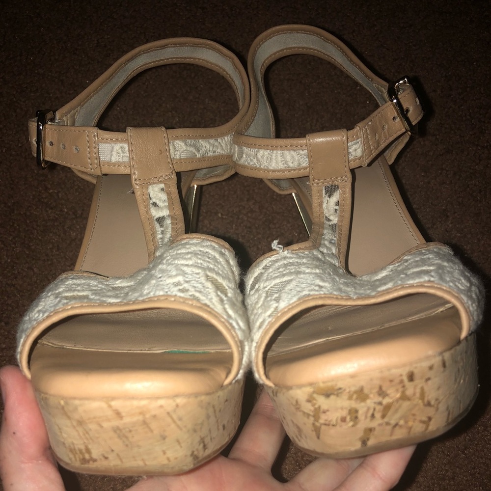 Antonio Melani Lace & Cream Wedges - Picture 4 of 5